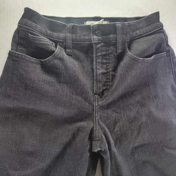 Madewell Women Black The Perfect Vintage Wide-Leg Denim Jeans Size 27 - Picture 2 of 9